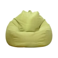 Nyt Design Ekstra Stor Sækkestol Sofa Betræk Indendørs Lazy Lounger Til Voksne Børn Hot Salg Høj Kvalitet Rabat 100 x 120cm~Khaki