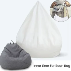 Nyt inderfor til sækkestol Coer Stor Let Rengøring Sofa Sæde coolwhite 100x120cm