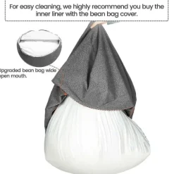 Nyt indre betræk til Bean Bag Chair Coer Stor Let at rengøre Sædepude coolwhite 100x120cm