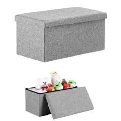 Opbevaringsbænk med aftageligt sæde, foldbar, 80x40x40cm