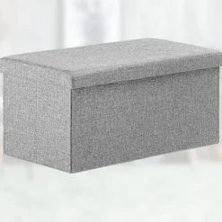 Opbevaringsbænk med aftageligt sæde, foldbar, 80x40x40cm