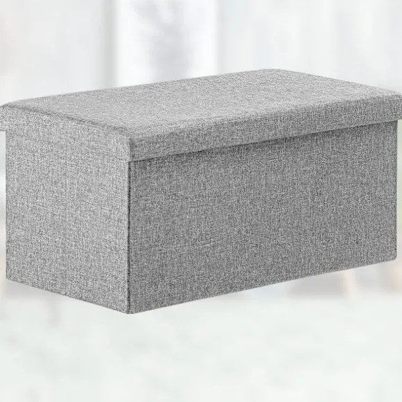 Opbevaringsbænk med aftageligt sæde, foldbar, 80x40x40cm
