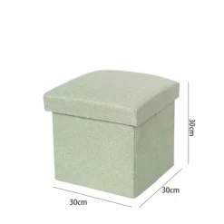 Opbevaringsboks Opbevaringsskammel GRØN 30*30*30 CM Green 30*30*30 cm