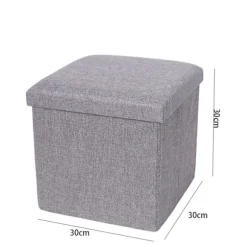 Opbevaringsboks Opbevaringsskammel GRÅ 30*30*30 CM Grey 30*30*30 cm