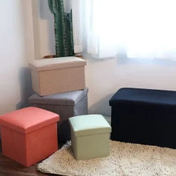 Opbevaringsboks Opbevaringsskammel PINK 38*38*38 CM Pink 38*38*38 cm