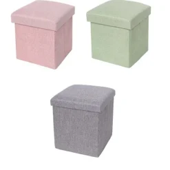 Opbevaringsboks Opbevaringsskammel PINK 38*38*38 CM Pink 38*38*38 cm