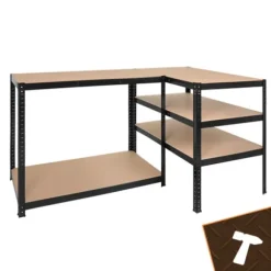 Opbevaringsreol - sort 180x100x60 Bigstreen