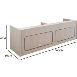 Opbevaringsskab - MDF - 100cm x 30cm x 30cm - 2 Døre - Bløde Hængsler - Sikker kastanj