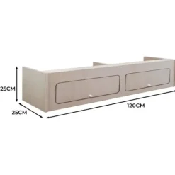 Opbevaringsskab - MDF - 120cm x 25cm x 25cm - 2 Døre - Bløde Hængsler - Sikker kastanj