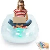 Oppustelig Flerfarvet Sofastol, Transparent Loungesofa, Transportable Møbler til Campingtur, Fest, Børneværelse, Spillerum, Stue