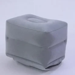 Oppustelig flyvemaskine fodstøtte, justerbar højde, holdbar, blød, generel anvendelse, foldbar, bærbar light grey