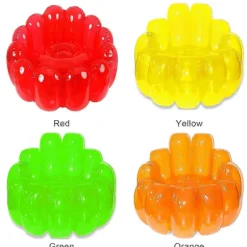 Oppustelig Jelly Stol - Bærbar Oppustelig Sofa til Indendørs og Udendørs Brug, Oppustelig Sofastol, Luftsofa til Have og Terrasse Red