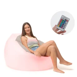 Oppustelig lænestol med flerfarvet LED og fjernbetjening Chight InnovaGoods