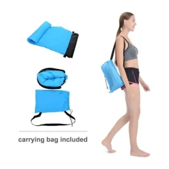 Oppustelig Lounger Luftstol Sofaseng Sovepose Sofa til Strand Camping Sø Have (Blå)