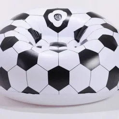 Oppustelig sofa Oppustelig flokkesofa Lazy Sofa Sækkestol Fodbolddesign Oppustelig stol Fodbold Luftblæs Strandstol til udendørs udenfor inde