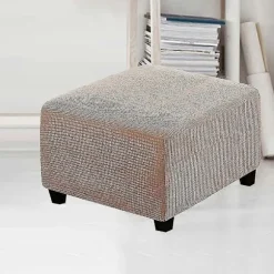 Ottoman Betræk, Jacquard Rektangulær Skammel Betræk, Blød Elastisk Bund Skridsikker Gave