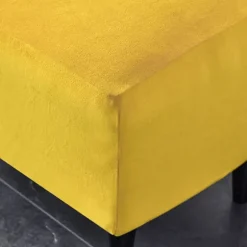 Ottoman Betræk Rektangulær Pouf Betræk, Ensfarvet Tyk Fløjl F
