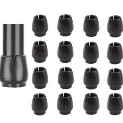 16-Pack Møbelfødder / Silikone Stolefødder - Gulvbeskytter Black one size