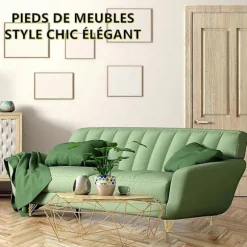 4-pak Guld Metal Møbelben, 18 cm Sofabordben, Elegante Moderne ChSofa Ben, TV-skabe, Badeværelsesskabe
