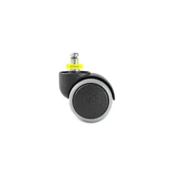 5-pak Hjul Sæt, Hårde Gulve Hjul til Kontorstol, Hjul Sæt 5 Hjul til Kontorstol, Sort, Stift Størrelse 10mm, Diameter 50mm