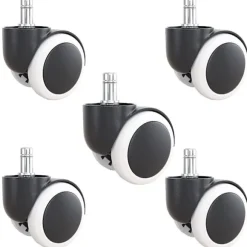 5-pak hjul til kontorstol - 11 mm sort{ROG} black 480