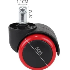 5-pak hjul til kontorstol - 11 mm
