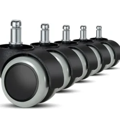 5-pak kontorstolhjul 11mm / 22mm udskiftning hårdt gulv til gamerstole, drejestole, pr