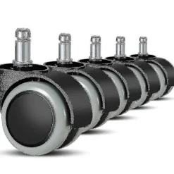 5-pak kontorstolshjul 11 mm / 22 mm Erstatningshjul til hårde gulve til gamingstole, drejestole, Pr