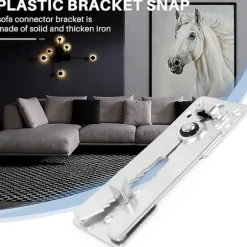 2-pak sektionssofakobling, metal sektionssofamøbelkobling sektionskoblinger til glidende sofa