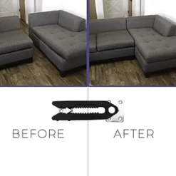 (4-pak) Sofa klemme stål anti-slip modulære sofaforbindelser til sofa