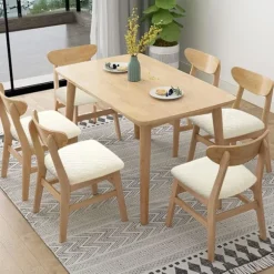 6-pak Stretch Jacquard Stolebetræk, Aftagelige og Vaskbare