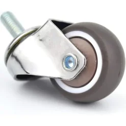 4-pakke M6 x 15 mm drejelige hjul - 25 mm gevind bløde TPE gummihjul kompatible med møbler[JUN]
