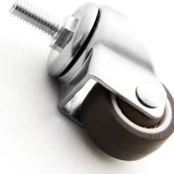 4-pakke M6 x 15 mm drejelige hjul - 25 mm gevind bløde TPE gummihjul kompatible med møbler[JUN]