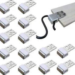 Pakke med 30 metalsofa-fjederklemmer, fjederklemmer til møbler med 5 huller, reservedele til polstrede møbler, reservedele til sofa