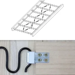Pakke med 30 metalsofa-fjederklemmer, fjederklemmer til møbler med 5 huller, reservedele til polstrede møbler, reservedele til sofa