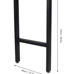 Pcs H-formede metal spisebord bordben, 28 tommer, Heavy Duty Industrial Style, med justeringspuder, mat sort KLB
