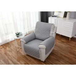 1-personers Relax Lænestol Betræk, Vandtæt Recliner Beskyttende Sofa Betræk til Soveværelse（Grå,55×200cm）