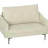2-personers sofa, skumhynde, stofbetræk, cremehvid