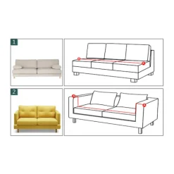 2-personers sofasovertræk stræk polyester anti-støv sofa beskyttelse