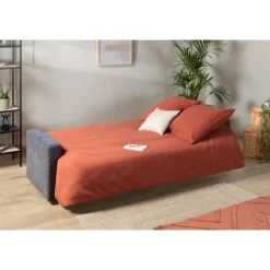 3-personers sovesofa - Antracitgrå - 14 cm madras - 130 x 190 cm - MEGAN Grå