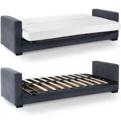 3-personers sovesofa - Antracitgrå - 14 cm madras - 130 x 190 cm - MEGAN Grå