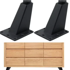 Pieces Furniture Sofa Bordben - Velegnet til Skab Kaffebord TV og Andre Møbler Justerbar Højde 8 X 7x 6.3