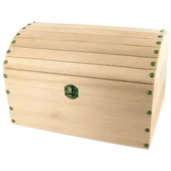Piratkiste - Træ - Til dekoration - 25x18x15cm - Kreativ fritid naturligt træ naturligt trä