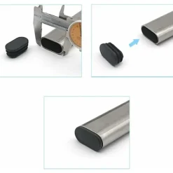 Plastikdupper til møbelfødder ovale dupper til stole plastikdupper til møbelfødder ovale dupper til trampolinstole 20 stk. (15x30mm)