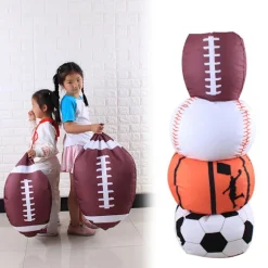 Plush Legetøjsbold Opbevaringspose Fodbold Basketball Baseball Rugby Bea