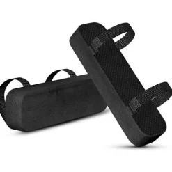 Polstrede armlæn / Armlænspuder til stole Sort 2-pak Black Black