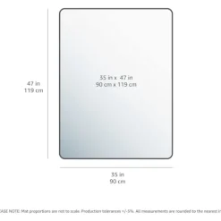 Polycarbonat kontorstol ‎Rektangulær måtte til lav til medium bunke tæppe, 30 x 47 tommer, klar