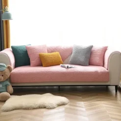 Premium Velour Sofabetræk, Skridsikre Sofabetræk, Elaborerede og Udsøgte Sofabetræk, Sofahyndebetræk til Soveværelse, Hotel og Kontor (90*160cm) Pink 90*160cm | Fyndiq