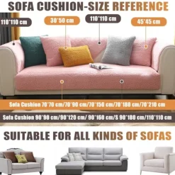 Premium Velour Sofabetræk, Skridsikre Sofabetræk, Elaborerede og Udsøgte Sofabetræk, Sofahyndebetræk til Soveværelse, Hotel og Kontor (90*160cm) Pink 90*160cm | Fyndiq