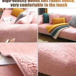 Premium Velour Sofabetræk, Skridsikre Sofabetræk, Elaborerede og Udsøgte Sofabetræk, Sofahyndebetræk til Soveværelse, Hotel og Kontor (90*160cm) Pink 90*160cm | Fyndiq